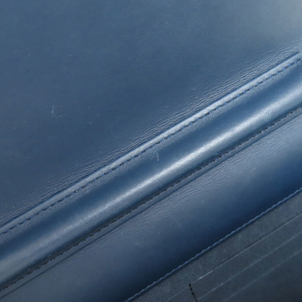 CHANEL Blue Lambskin Leather Logo Wallet - Picture 12 of 16